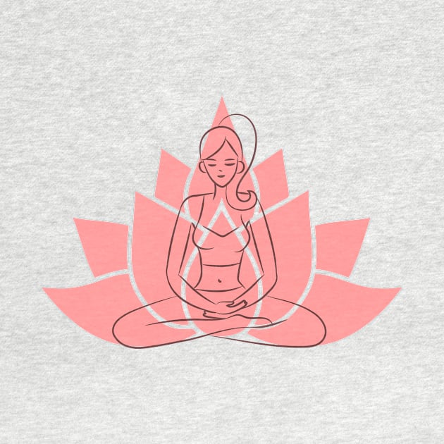 Lotus Yoga Lover Meditation by Nature Lover Apparel